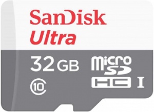 Флеш карта microSDHC 32Gb Class10 Sandisk SDSQUNR-032G-GN3MA Ultra + adapter